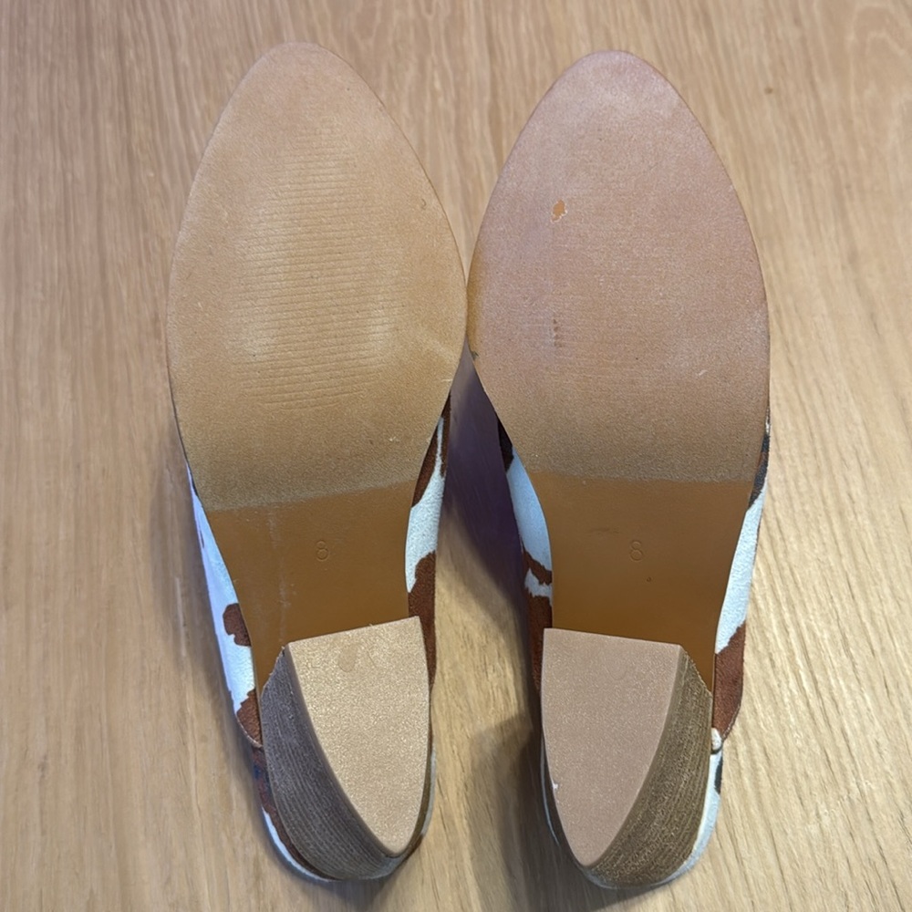 ARIDER GIRL Cow Print Mules Size 8 - Picture 10 of 11